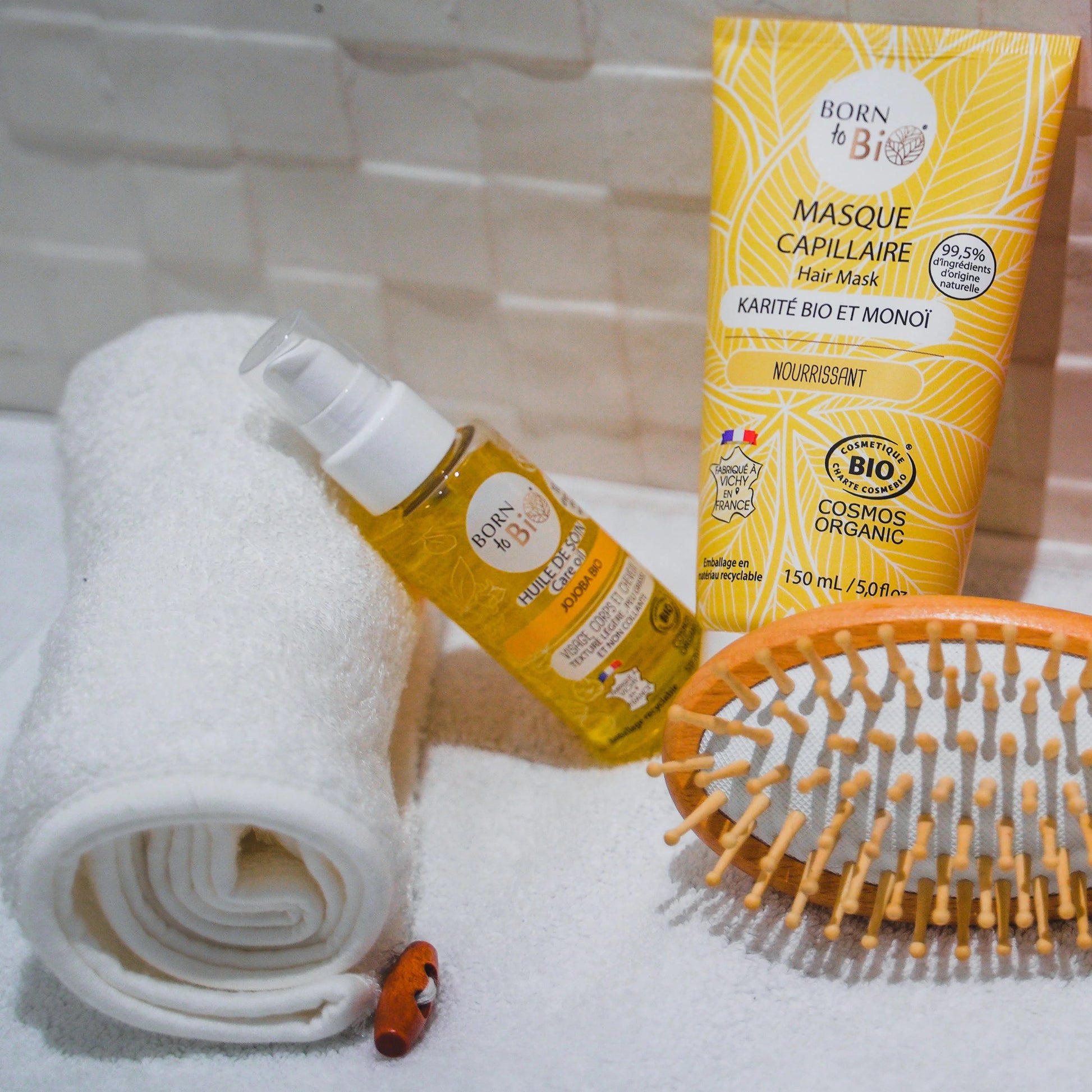 Hajpakolás shea vajjal és monoi olajjal – Bio minősítésű-2