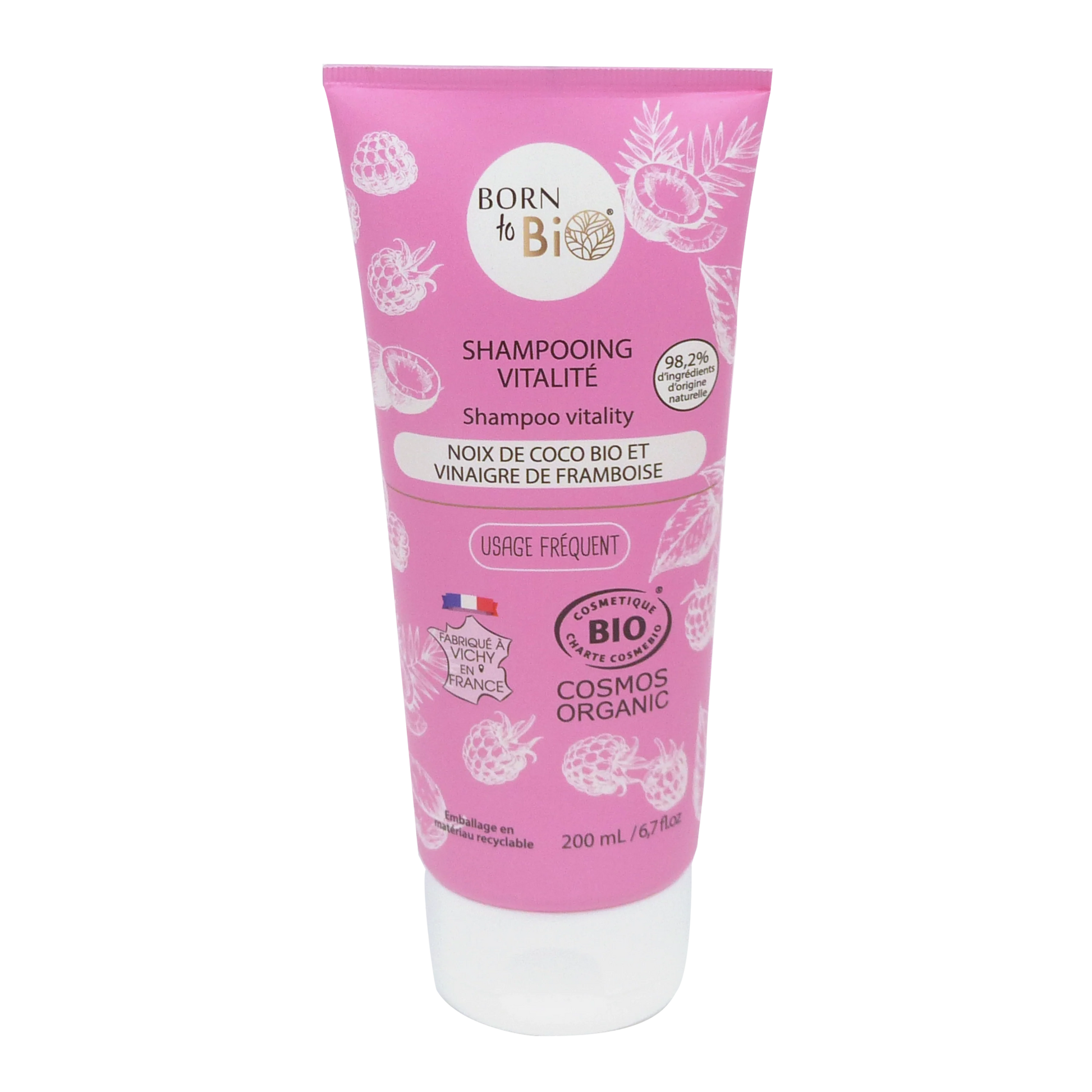 Sampon kókuszdióval és málnaecettel – Bio minősítésű-0